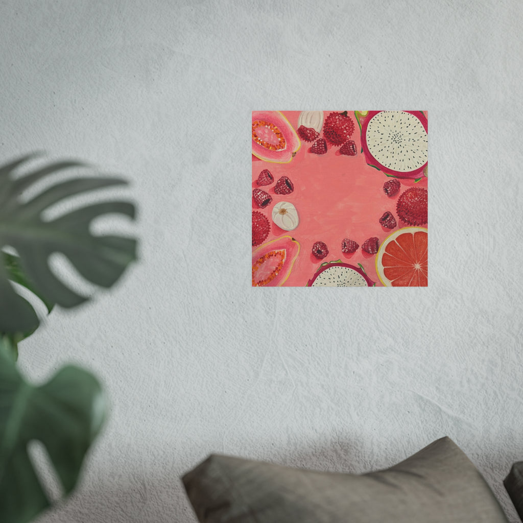 Les Fruit Collection — Pink Wall Art Poster (Satin)