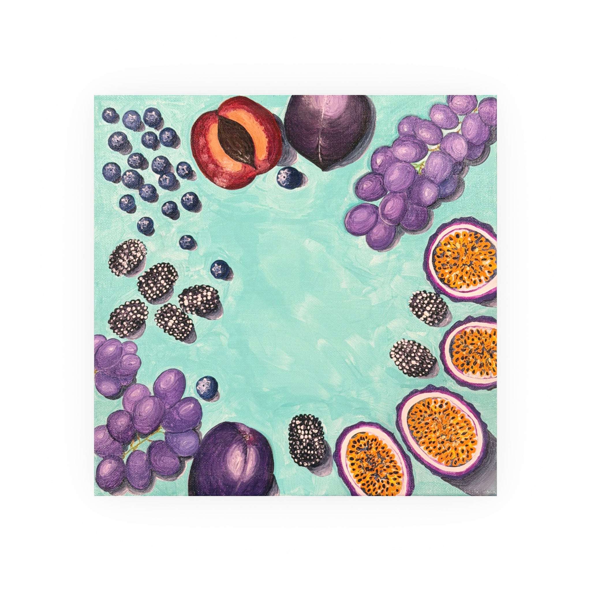 Les Fruit Collection — Blue/Purple Wall Art Poster (Satin)