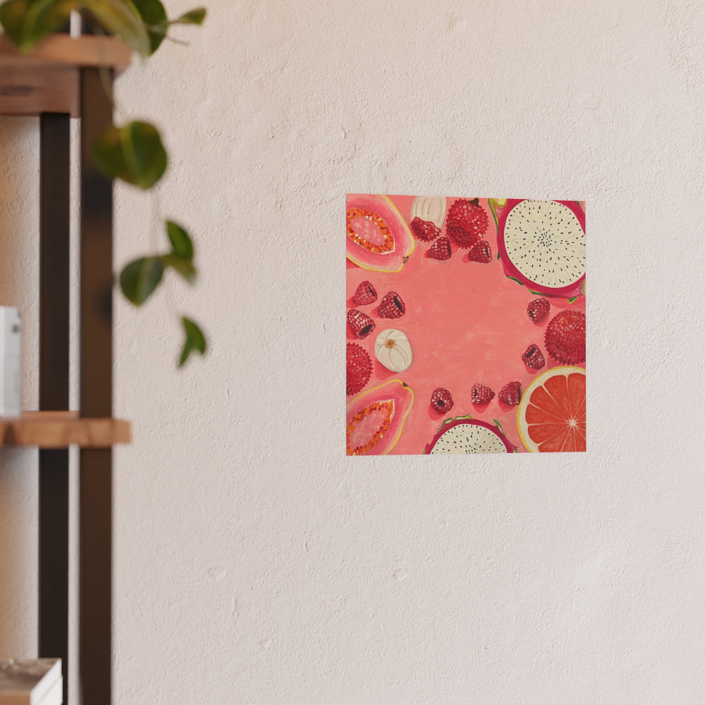 Les Fruit Collection — Pink Wall Art Poster (Satin)