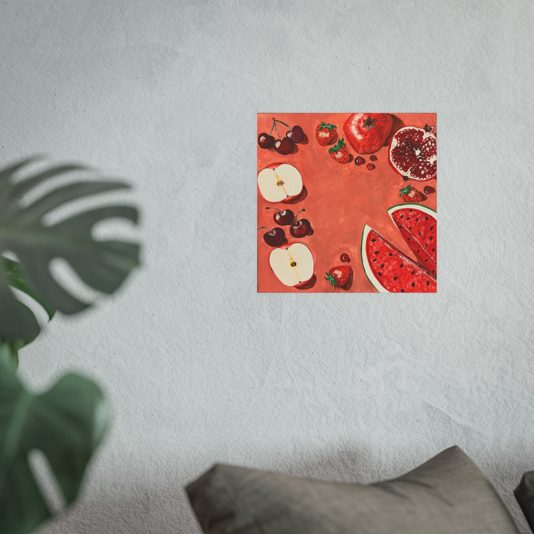 Les Fruit Collection – Red Wall Art Poster (Satin)
