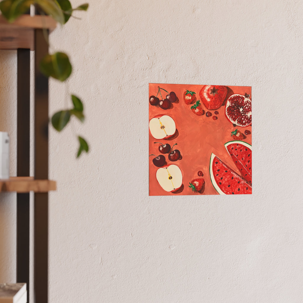 Les Fruit Collection – Red Wall Art Poster (Satin)