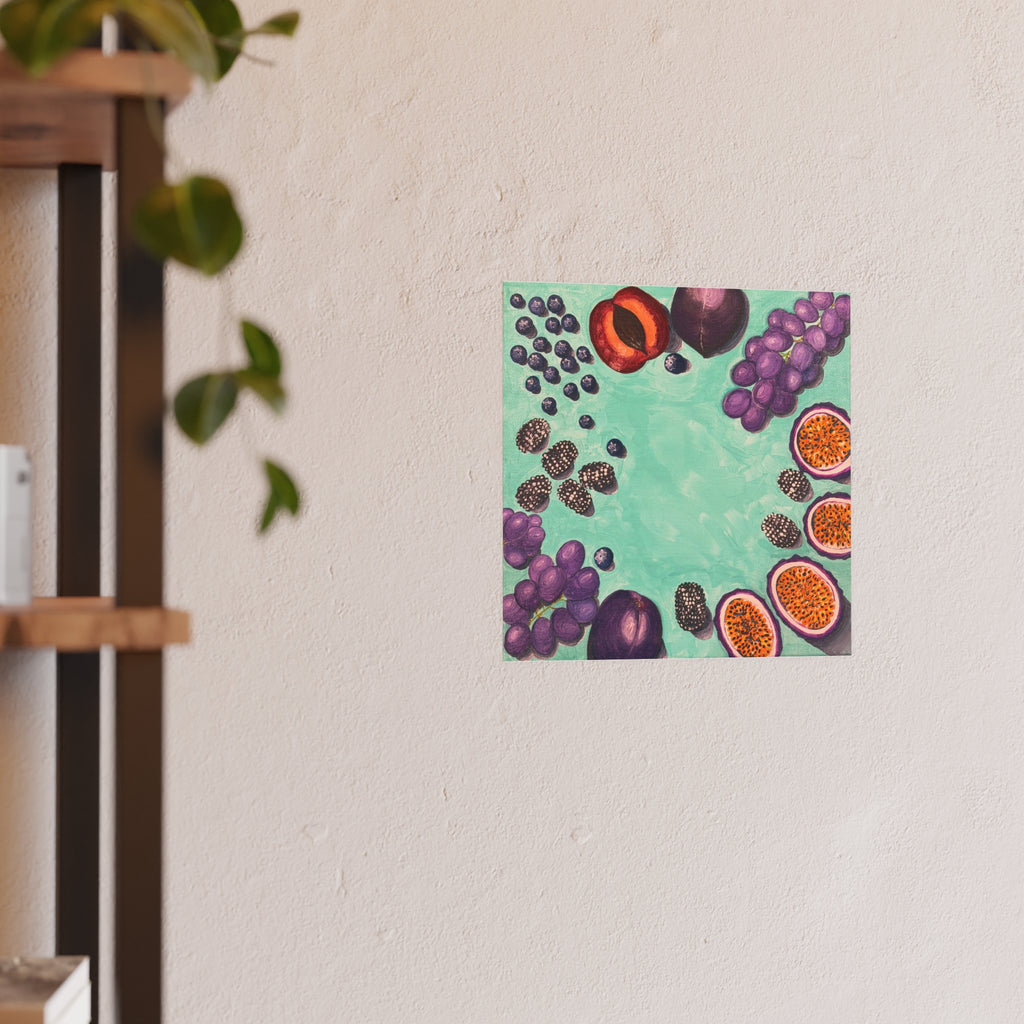 Les Fruit Collection — Blue/Purple Wall Art Poster (Satin)