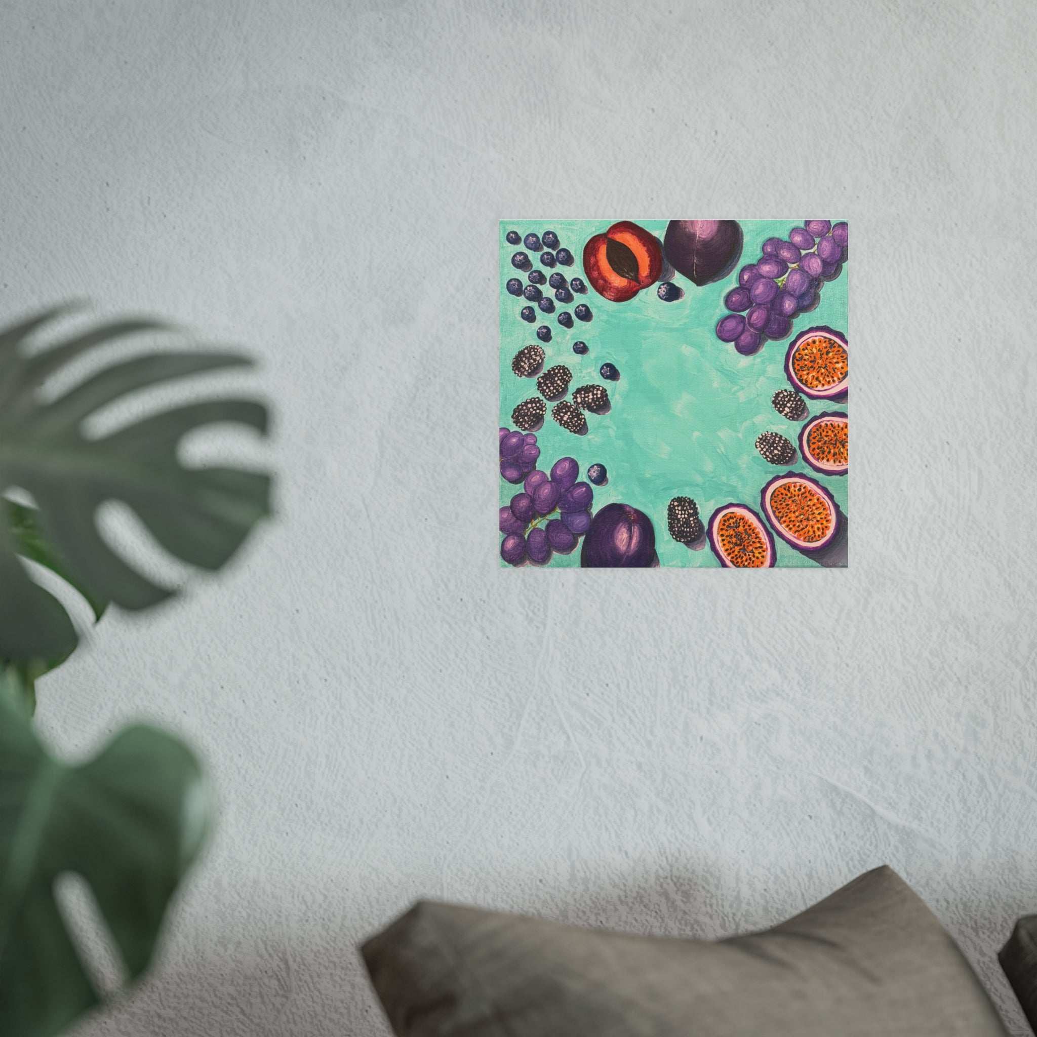 Les Fruit Collection — Blue/Purple Wall Art Poster (Satin)