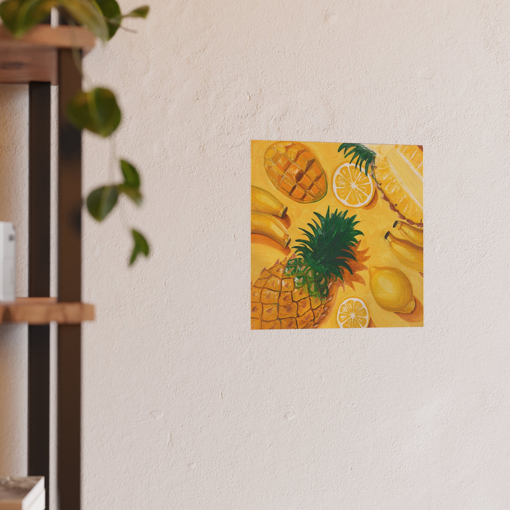 Les Fruit Collection — Yellow Wall Art Poster (Satin)